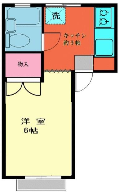 ハイム・オリハラ(1K/1階)の間取り写真