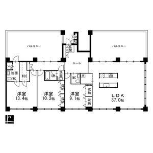 トランセット覚王山(3LDK/4階)の間取り写真