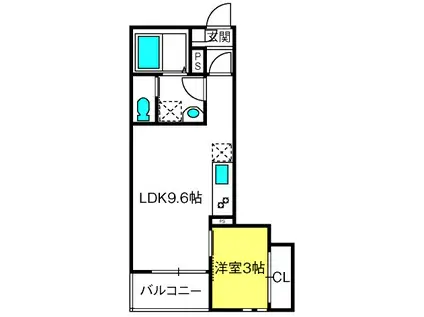 REGALEST STELLA(1LDK/1階)の間取り写真