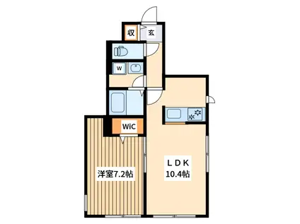ネクスト-ワイ(1LDK/1階)の間取り写真
