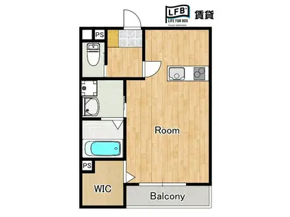 LFB APARTMENT平井B(ワンルーム/2階)の間取り写真