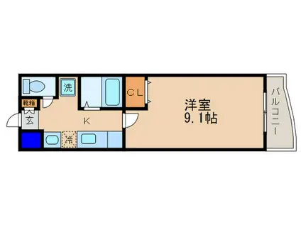 LUMIERE(1K/2階)の間取り写真