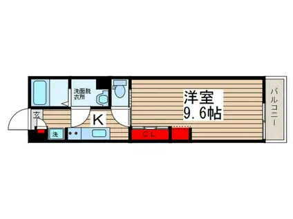 リブリ・PINEDOOR(1K/2階)の間取り写真