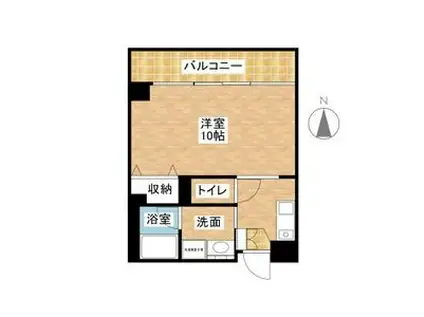 アネックス徳川西(1K/6階)の間取り写真
