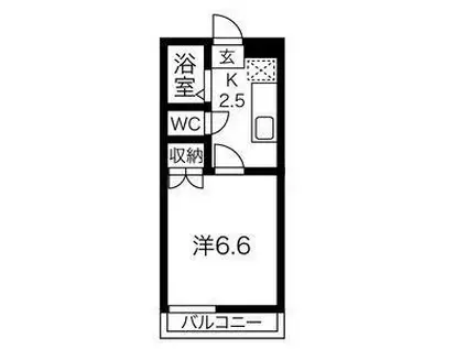 メゾン・ド・フォンテーヌ(1K/2階)の間取り写真