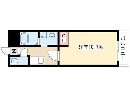 リバパレス鶴舞(1K/6階)の間取り写真