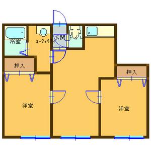 コート312(2LDK/2階)の間取り写真