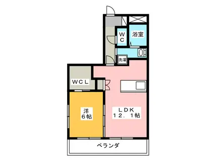 グランゼコールII(1LDK/3階)の間取り写真