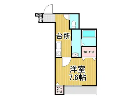 フジパレス尼崎西難波2番館(1K/2階)の間取り写真