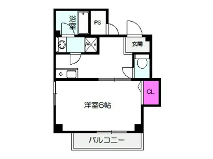 シャルム千林三番館(1K/1階)の間取り写真