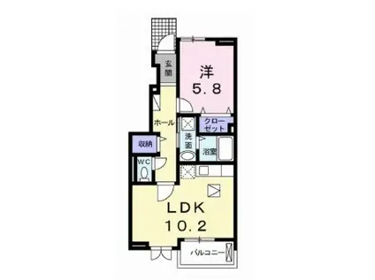 アバンツァート野村 (1LDK/1階)の間取り写真