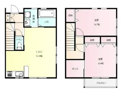 クラール・M(2LDK/1階)の間取り写真