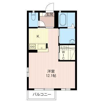 グランパオ(ワンルーム/1階)の間取り写真