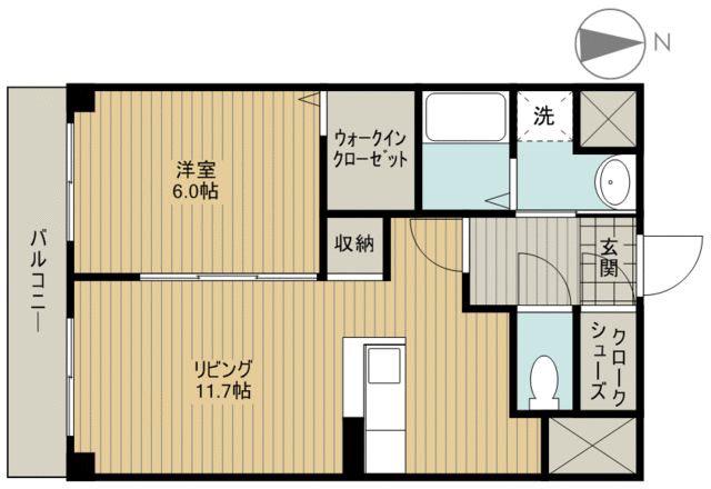 田畑ハイツそれいゆ半田山(1LDK/2階)の間取り写真