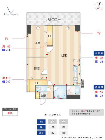 ディーフラット大濠II(1LDK/3階)の間取り写真