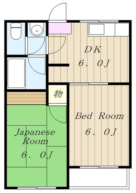メゾンドールタニ(2DK/2階)の間取り写真