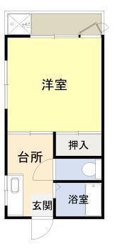 ビスタリー原池田(1K/1階)の間取り写真