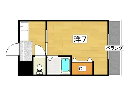 グランドハイツ3号館(1K/4階)の間取り写真