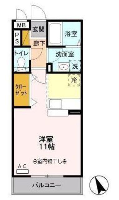 BEST FRIEND(ワンルーム/3階)の間取り写真