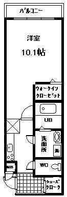 フジパレス堺香ヶ丘ノース(1K/3階)の間取り写真
