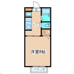 CASA FUJIKO(1K/1階)の間取り写真