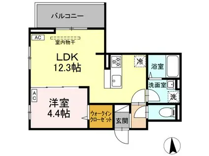 DBLESS横濱岸根公園I(1LDK/3階)の間取り写真