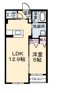 コンソラーレ壱番館(1LDK/1階)の間取り写真