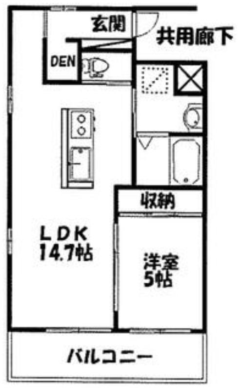 COMODO KOWA(1LDK/2階)の間取り写真