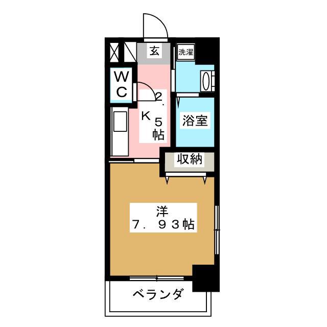 アヴェニール(1K/5階)の間取り写真