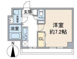 URBAN FLATS千葉中央(1K/3階)の間取り写真