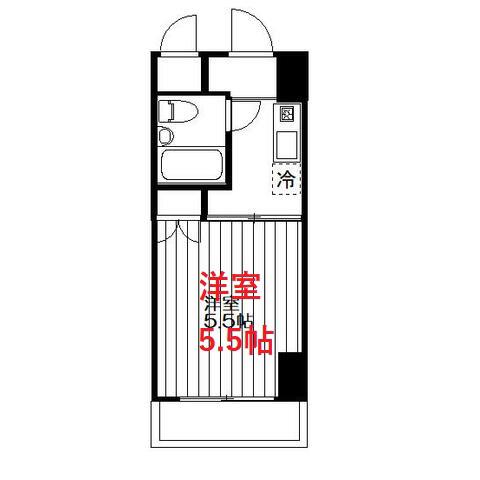 ハイタウン梅屋敷(1K/3階)の間取り写真