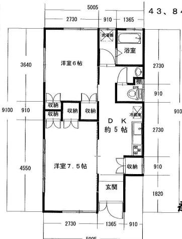 トラムサイド(2DK/1階)の間取り写真