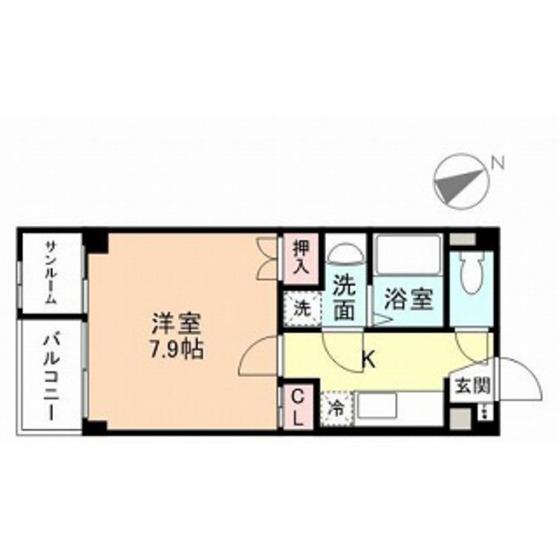 I-VITA TENSHOJI(1K/1階)の間取り写真