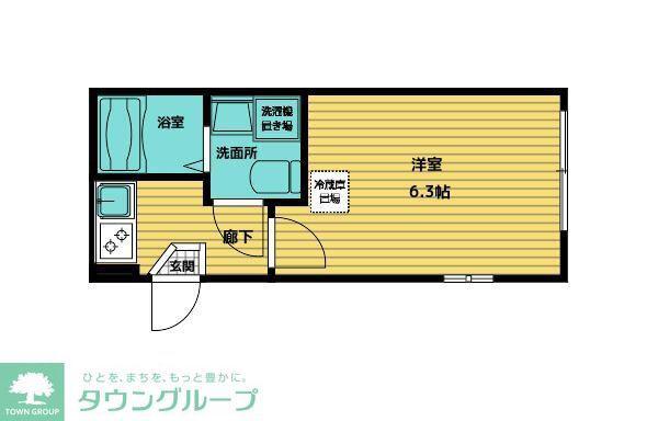 セゾン・ド・シュシュ(1K/3階)の間取り写真