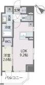 BLANCCIEL六本松(1LDK/2階)の間取り写真