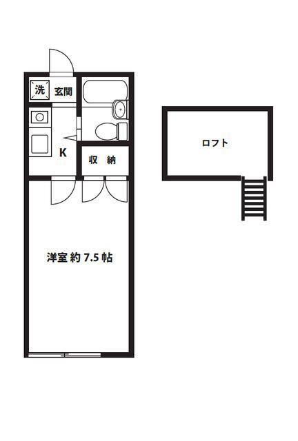 アーバンヒルズ(1K/2階)の間取り写真