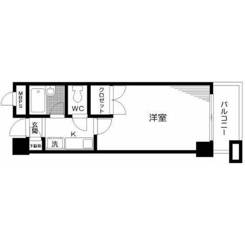 日神パレステージ玉川上水(1K/4階)の間取り写真
