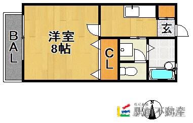 デュマン石井(1K/1階)の間取り写真