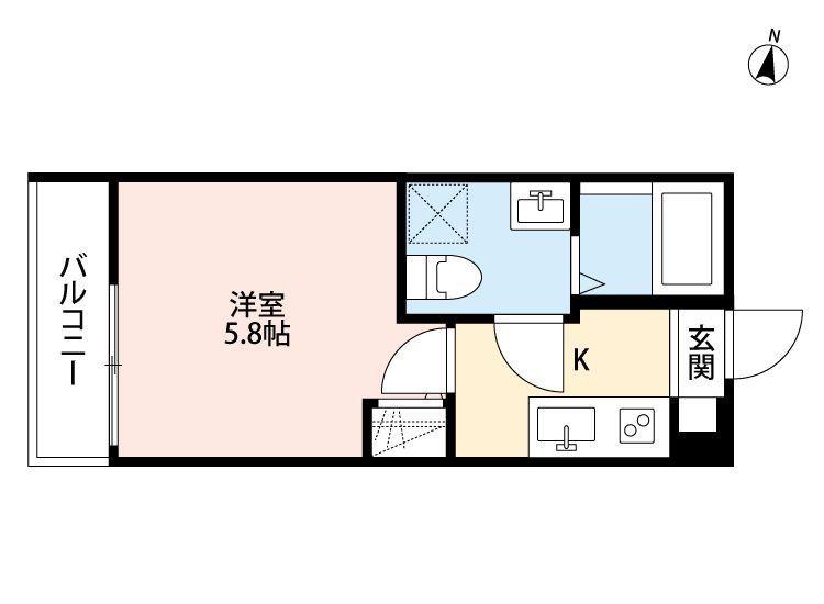 KAKURA(1K/1階)の間取り写真