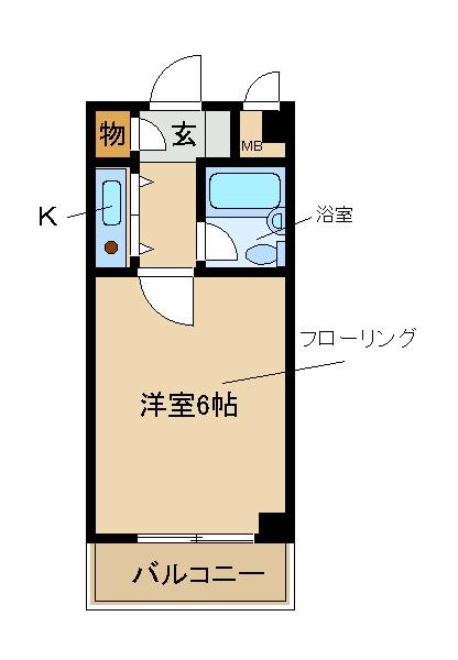 ミフネセントラルベア東淀川(1K/5階)の間取り写真