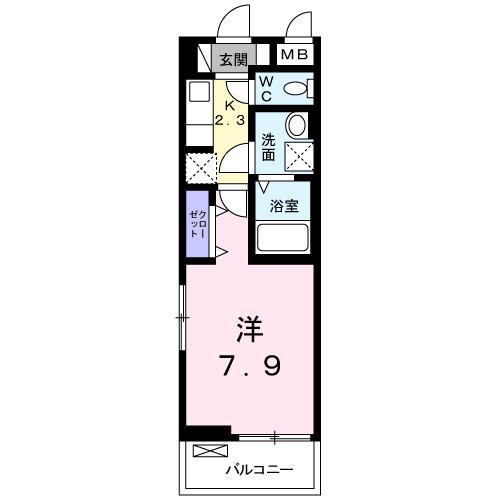 ラ ラ トマート A(1K/3階)の間取り写真