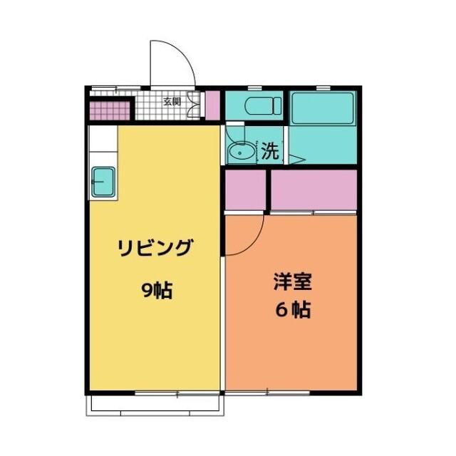 クレアコートII(1LDK/2階)の間取り写真