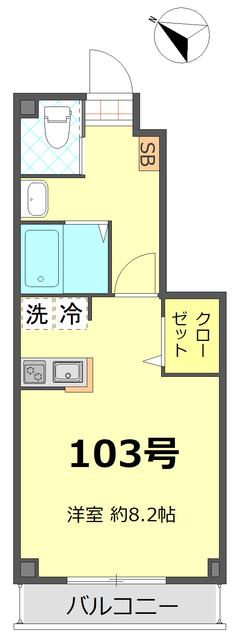 エステ阿佐ヶ谷(ワンルーム/1階)の間取り写真