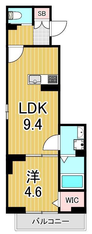 セレスティア青井(1LDK/1階)の間取り写真
