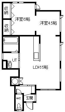 シュガーベイブ(2LDK/1階)の間取り写真