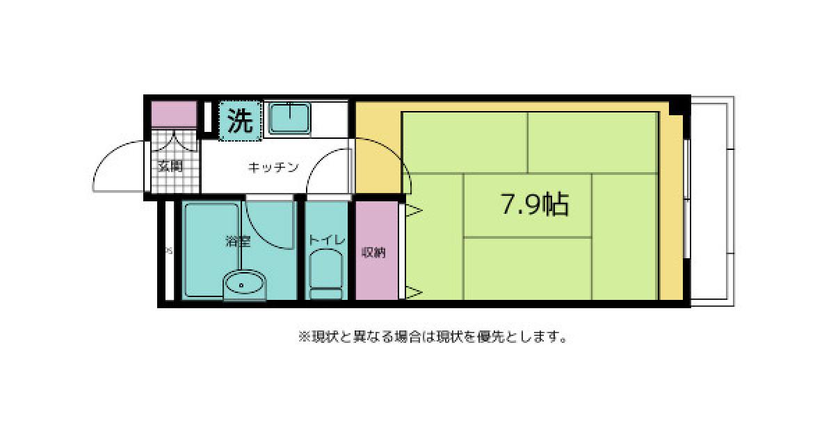 ダイアパレス五番町(1K/3階)の間取り写真