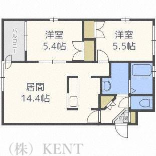 フォレスト宮の澤(2LDK/1階)の間取り写真