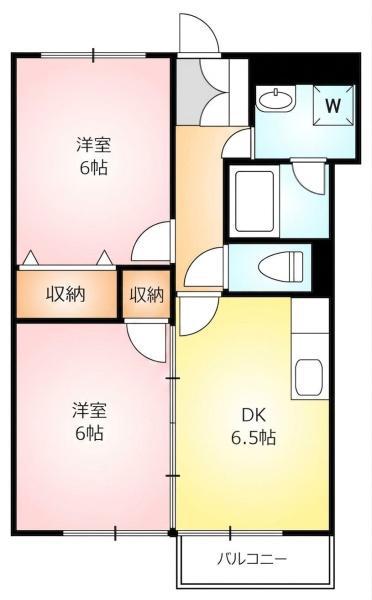 リリーズマンション(2DK/3階)の間取り写真