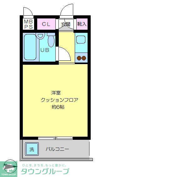 ペガサスマンション経堂(ワンルーム/3階)の間取り写真