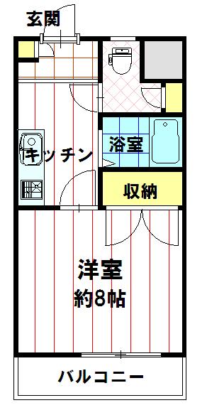 ラフォーレ本郷館(1K/3階)の間取り写真